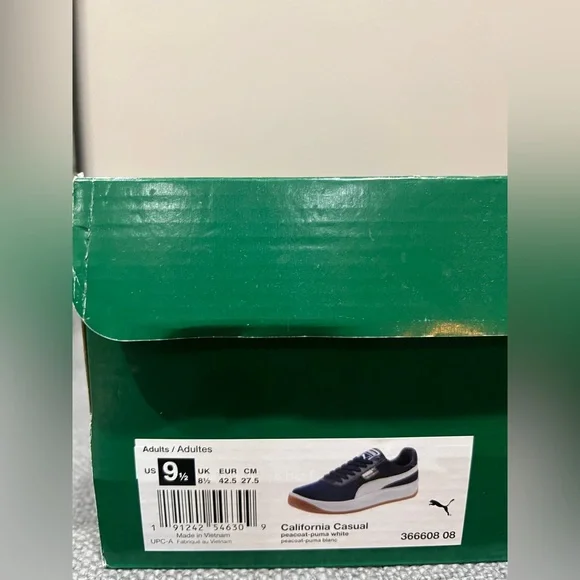 PUMA California Navy and White Sneakers - Picture 5 of 5